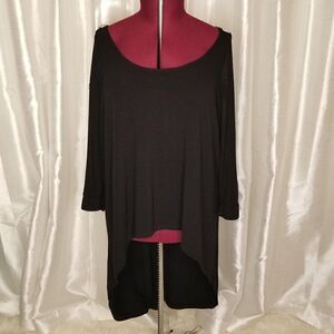 Ashley Stewart High-Low Black Top (size 22/24)